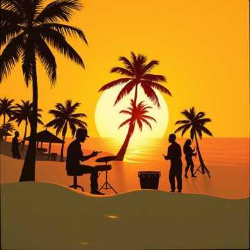 On the Fifth Wave at Sunset